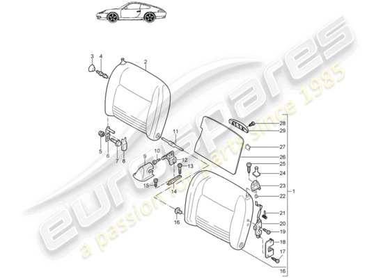 a part diagram from the Porsche 996 parts catalogue