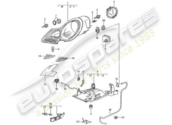 a part diagram from the Porsche 996 parts catalogue