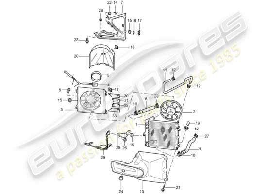 a part diagram from the Porsche 996 parts catalogue