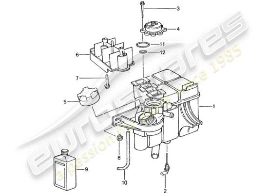 a part diagram from the Porsche 996 parts catalogue