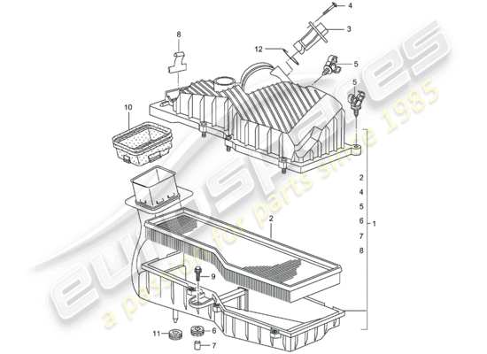 a part diagram from the Porsche 996 parts catalogue