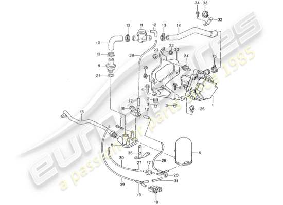 a part diagram from the Porsche 996 parts catalogue