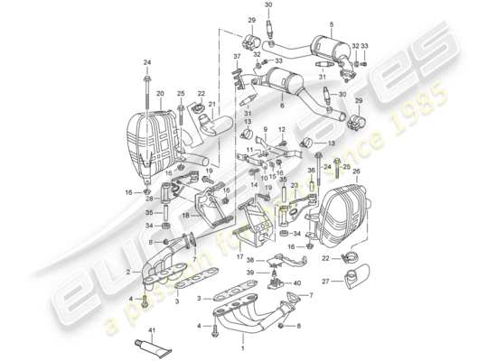 a part diagram from the Porsche 996 parts catalogue