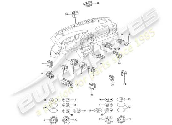 a part diagram from the Porsche 996 parts catalogue