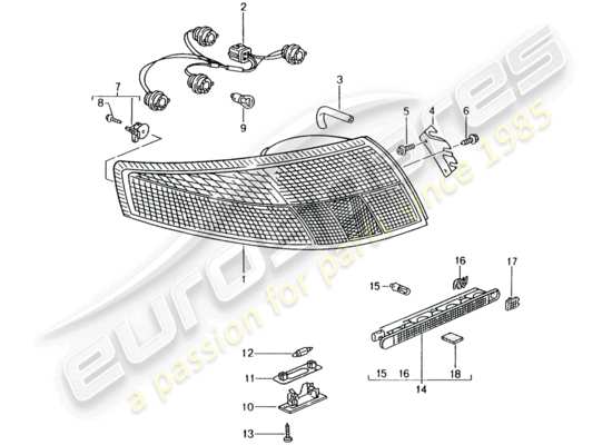 a part diagram from the Porsche 996 parts catalogue