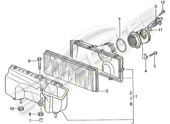 a part diagram from the Porsche 996 GT3 parts catalogue