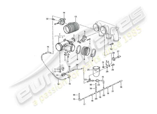 a part diagram from the Porsche 996 GT3 parts catalogue