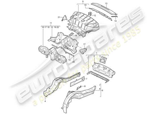 a part diagram from the Porsche 996 GT3 parts catalogue