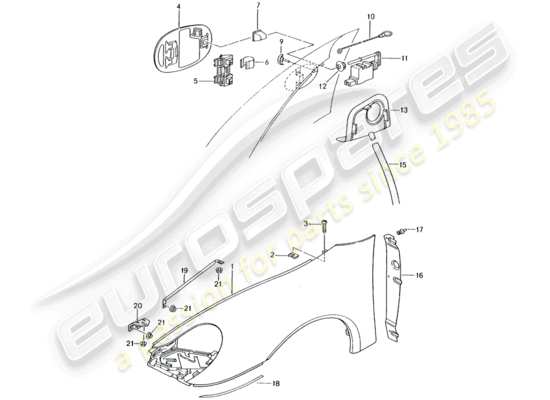 a part diagram from the Porsche 996 GT3 parts catalogue