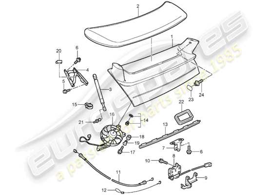 a part diagram from the Porsche 996 GT3 parts catalogue