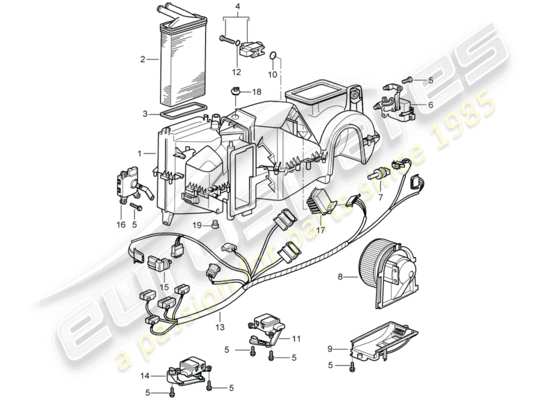 a part diagram from the Porsche 996 GT3 parts catalogue