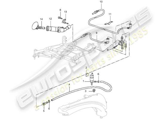 a part diagram from the Porsche 996 GT3 parts catalogue