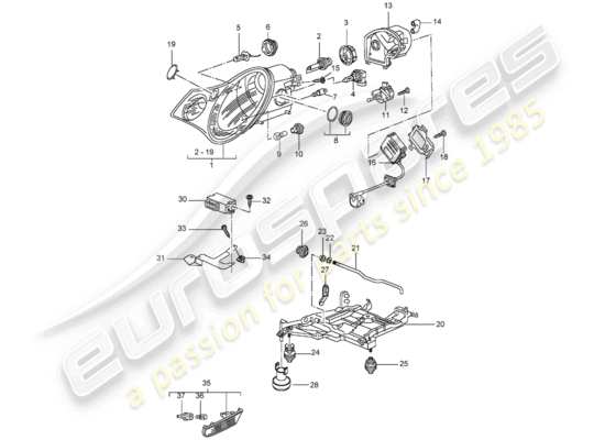 a part diagram from the Porsche 996 GT3 (2001) parts catalogue