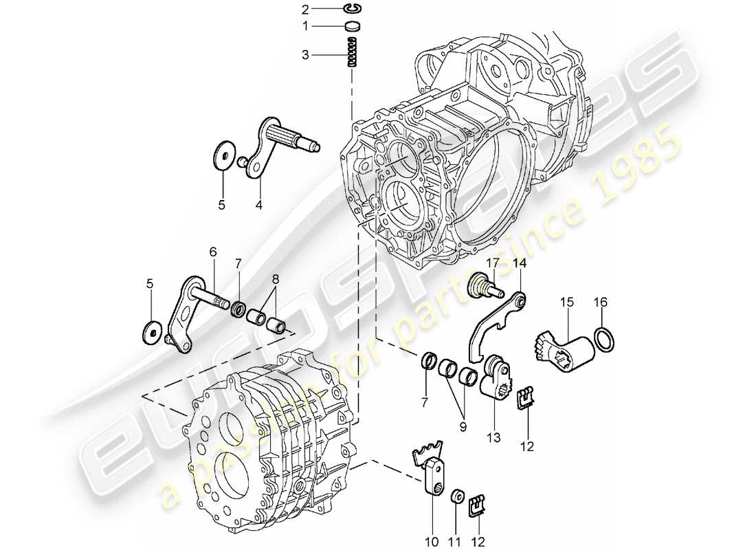 Porsche 996 GT3 (2002) SHIFT CONTROL LOCK DEVICE Part Diagram