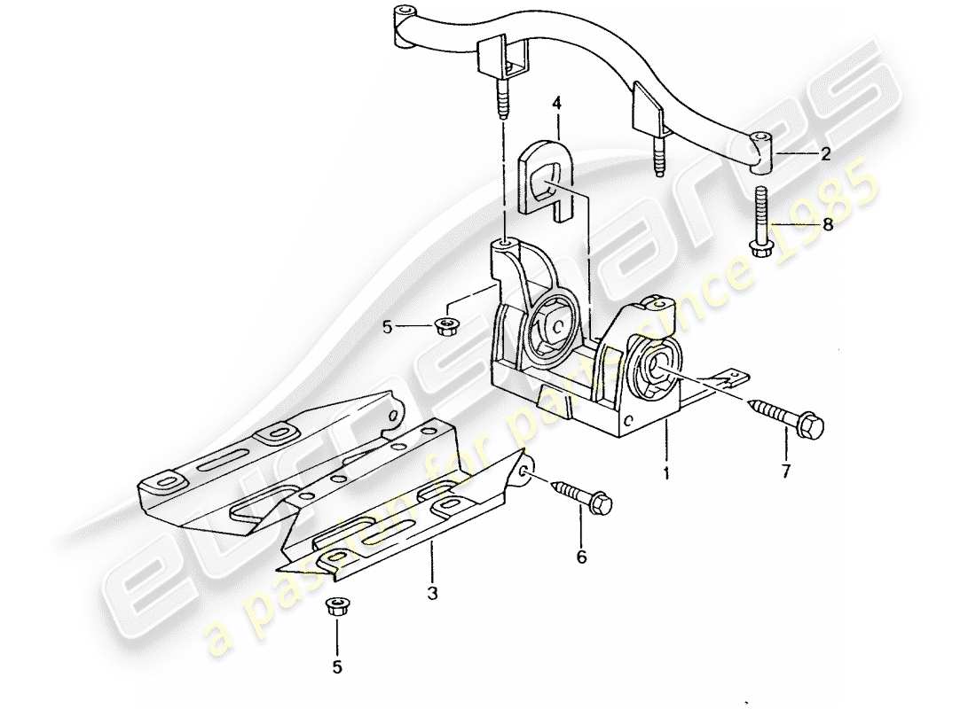 Porsche 996 GT3 (2002) TRANSMISSION SUSPENSION Part Diagram