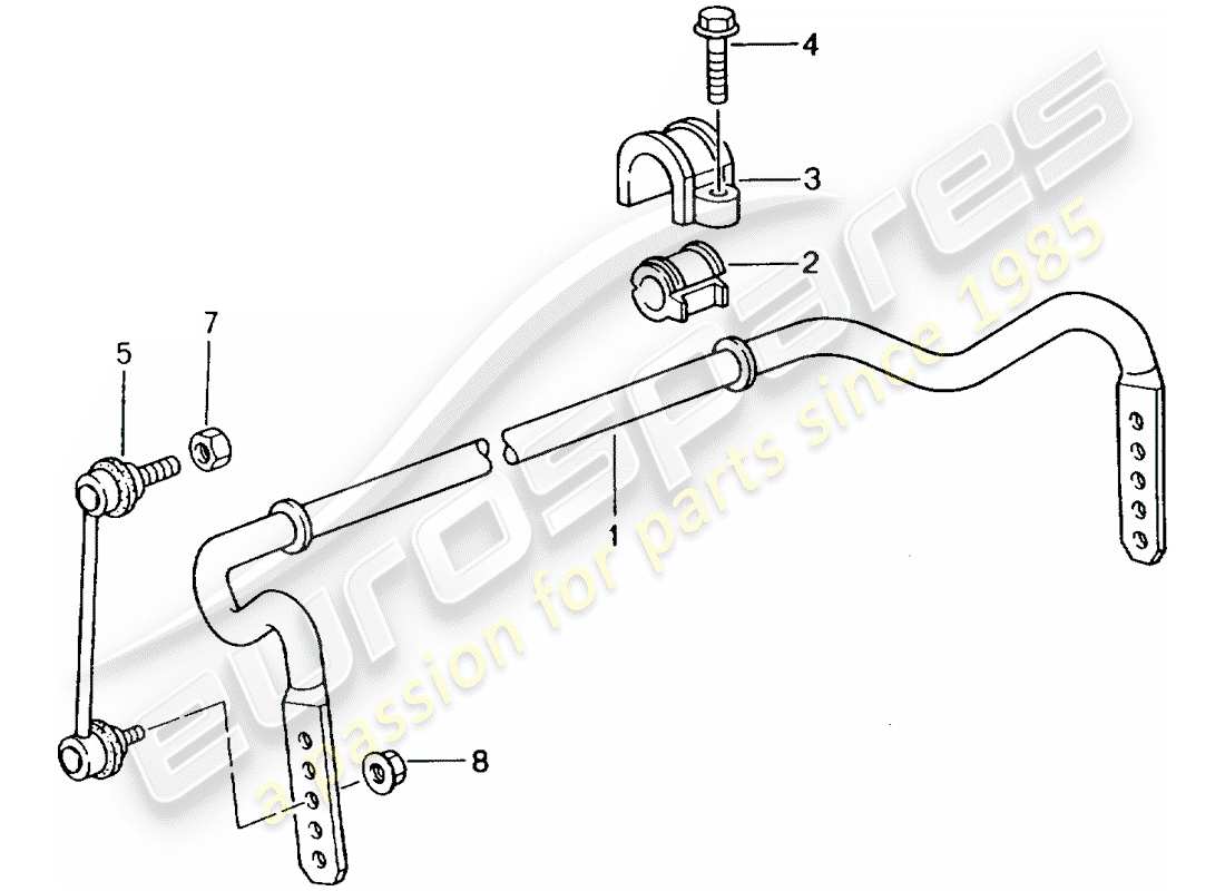 Porsche 996 GT3 (2002) stabilizer Part Diagram