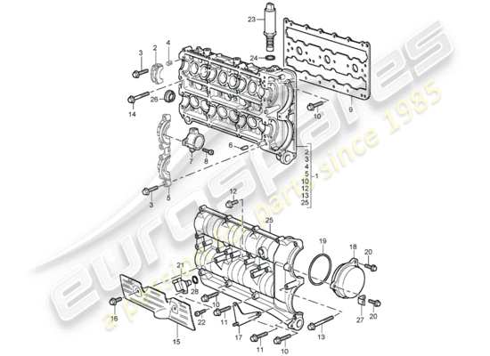 a part diagram from the Porsche 996 GT3 parts catalogue