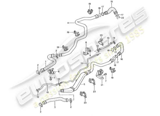 a part diagram from the Porsche 996 GT3 parts catalogue