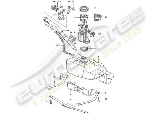 a part diagram from the Porsche 996 GT3 parts catalogue