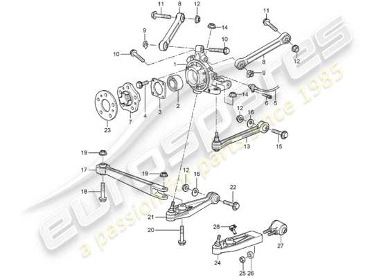 a part diagram from the Porsche 996 GT3 parts catalogue