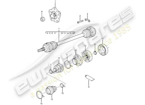 a part diagram from the Porsche 996 GT3 parts catalogue