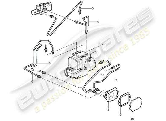 a part diagram from the Porsche 996 GT3 parts catalogue