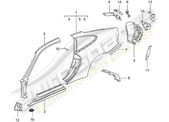 a part diagram from the Porsche 996 GT3 parts catalogue