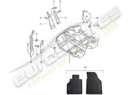 a part diagram from the Porsche 996 GT3 parts catalogue