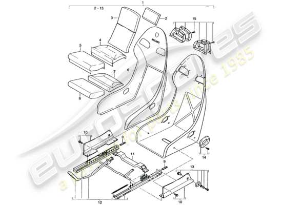 a part diagram from the Porsche 996 GT3 parts catalogue