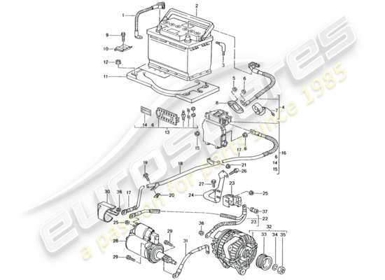 a part diagram from the Porsche 996 GT3 parts catalogue