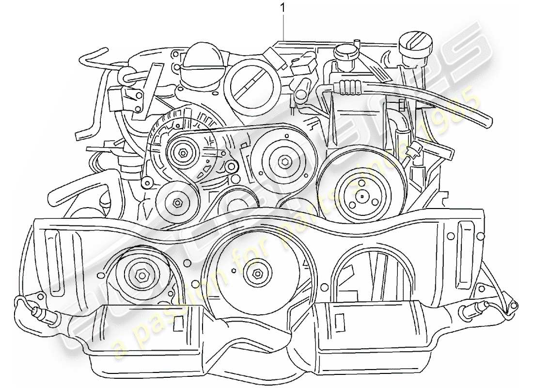 Porsche 996 GT3 (2003) REPLACEMENT ENGINE - READY FOR INSTALLATION Part Diagram