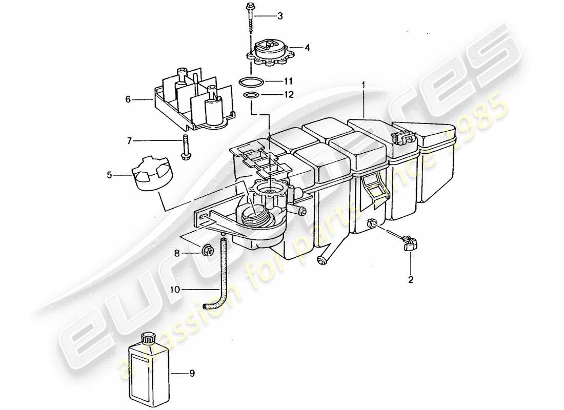 Porsche 996 GT3 (2003) water cooling Part Diagram