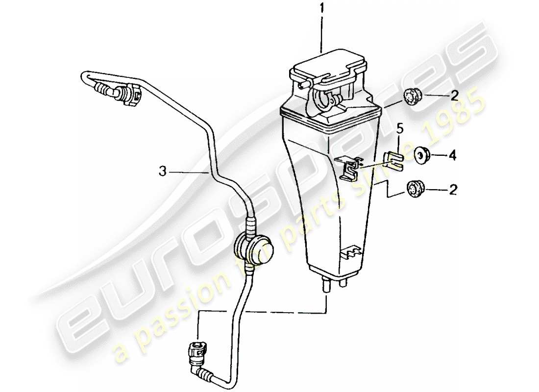 Porsche 996 GT3 (2003) EVAPORATIVE EMISSION CANISTER Part Diagram