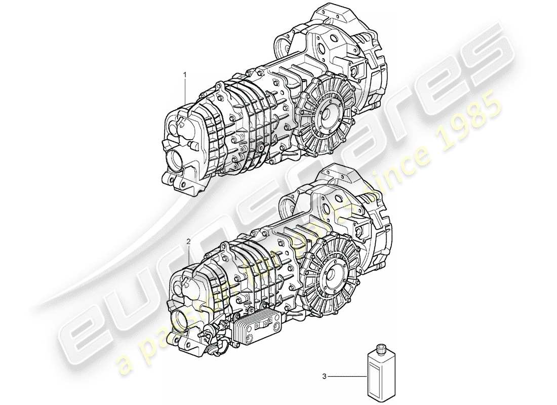 Porsche 996 GT3 (2003) GEARBOX - READY FOR INSTALLATION Part Diagram