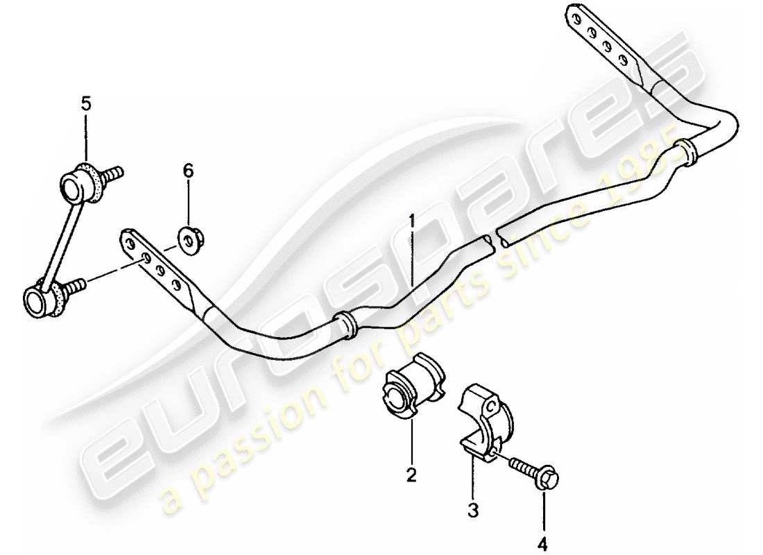 Porsche 996 GT3 (2003) stabilizer Part Diagram