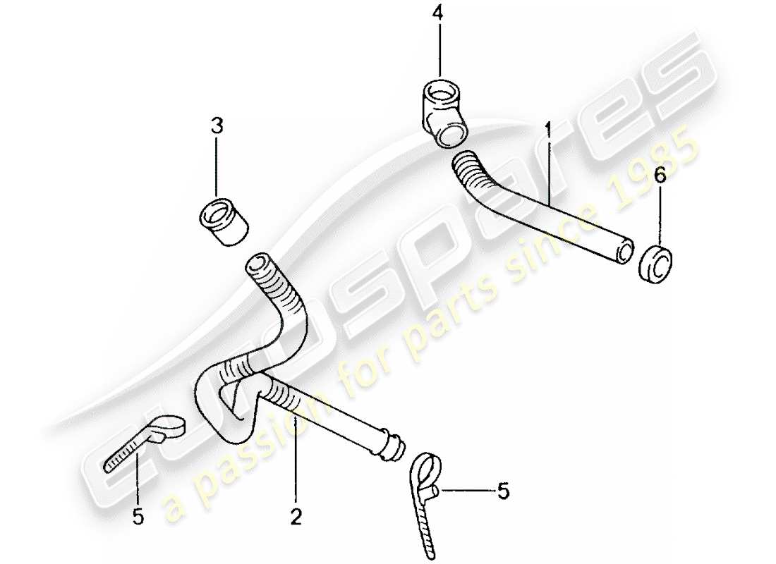 Porsche 996 GT3 (2003) WATER DRAIN PIPE - MOUNT - SOUND ABSORBER - HEATER - AIR CONDITIONER Part Diagram