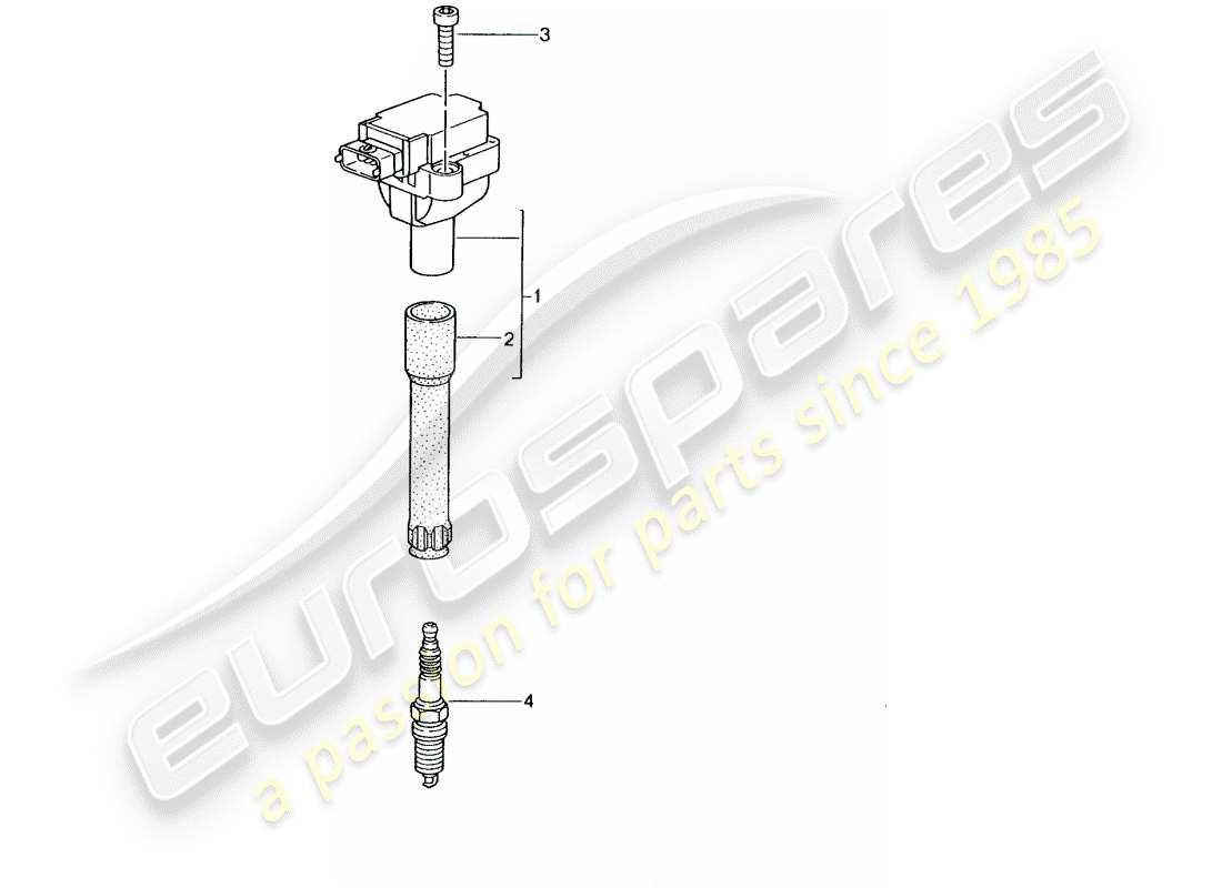 Porsche 996 GT3 (2003) IGNITION SYSTEM Part Diagram