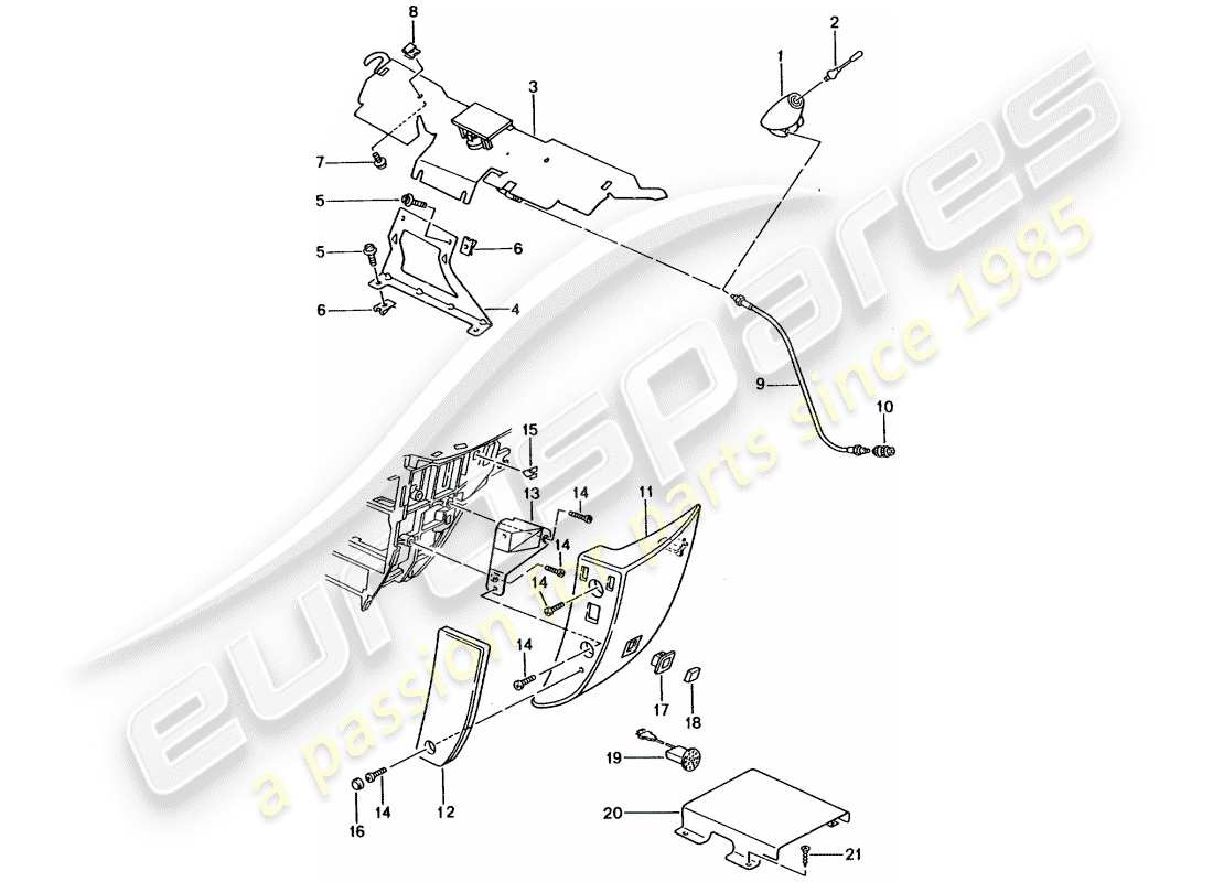 Porsche 996 GT3 (2003) phone preparation Part Diagram