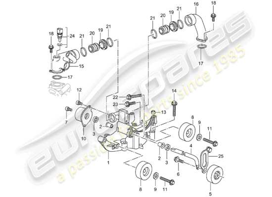 a part diagram from the Porsche 996 GT3 parts catalogue