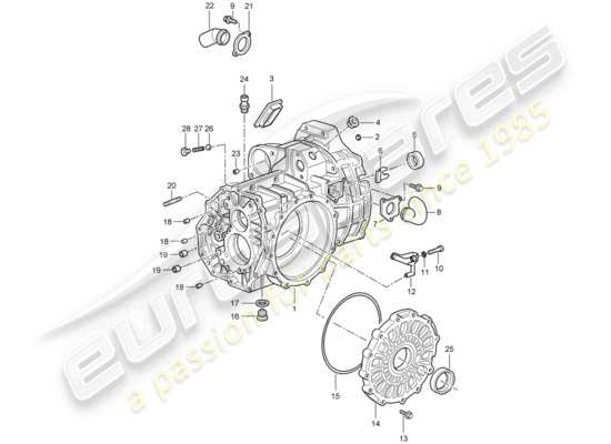 a part diagram from the Porsche 996 GT3 parts catalogue