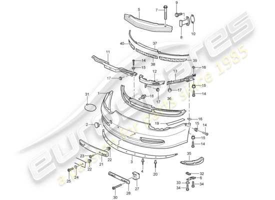 a part diagram from the Porsche 996 GT3 parts catalogue