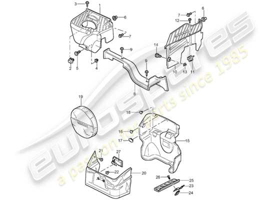 a part diagram from the Porsche 996 GT3 parts catalogue