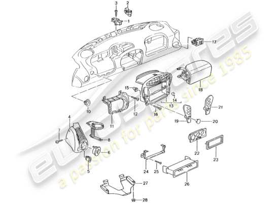 a part diagram from the Porsche 996 GT3 parts catalogue