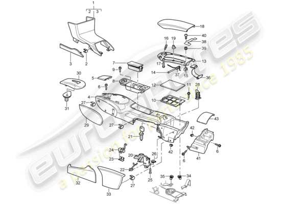 a part diagram from the Porsche 996 GT3 parts catalogue