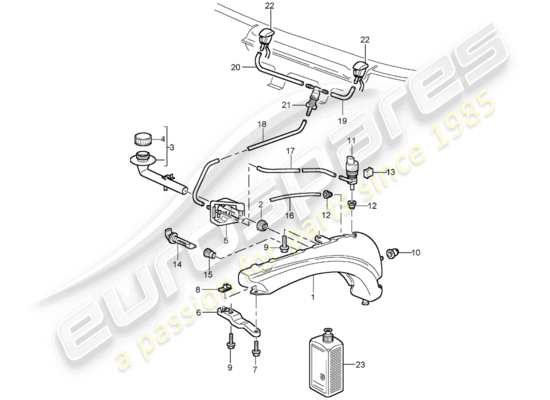 a part diagram from the Porsche 996 GT3 (2003) parts catalogue