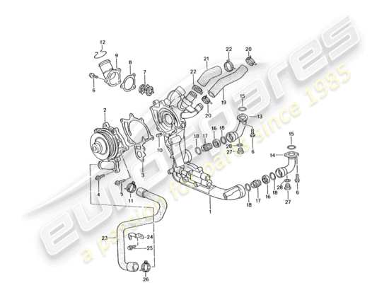 a part diagram from the Porsche 996 GT3 parts catalogue