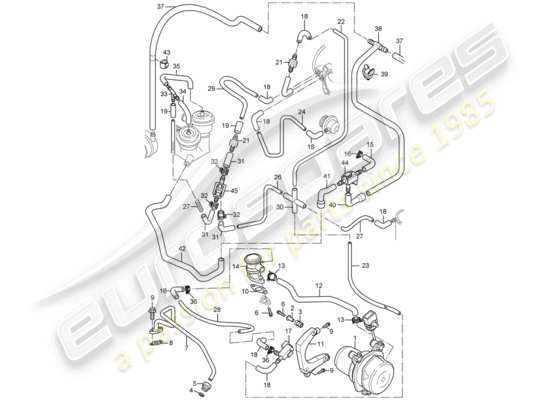 a part diagram from the Porsche 996 GT3 parts catalogue