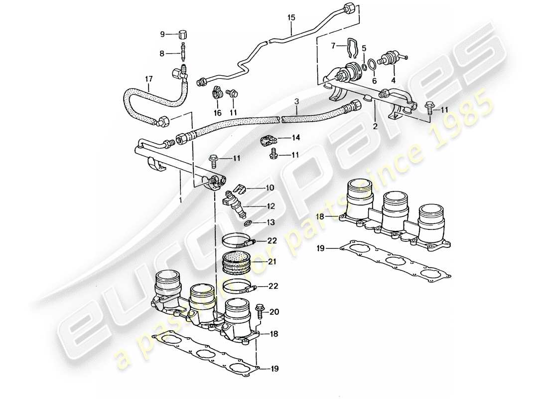 Porsche 996 GT3 (2005) FUEL COLLECTION PIPE Part Diagram