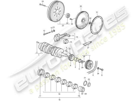 a part diagram from the Porsche 996 GT3 parts catalogue