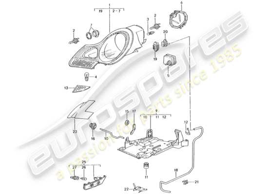 a part diagram from the Porsche 996 GT3 parts catalogue